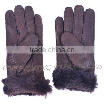 CX-A-59F Fashion Winter Warm Genuine Double Face Sheep Leather Women Glove photo-2