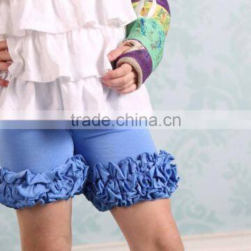 2017 cotton baby girls boutique clothing kids ruffle shorts for childrens