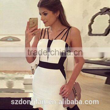 Wholesale New Style women casual clothing Summer Women dress White Strapless Evening Dress Plus Size Sleeveless A-line Dress