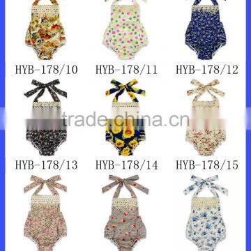 HYB178 Yihong New Arrive Children Clothing Ruffle Baby Girls Halter Summer Baby Romper photo-4