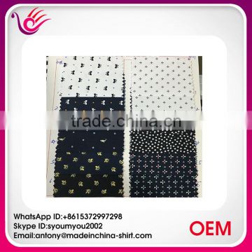 Hiway china supplier printed shirt fabric ready stock for short sleeves shirt ST3018/3019