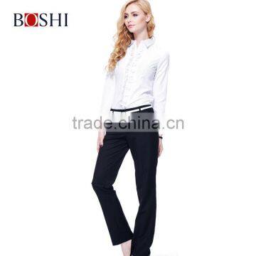 Factory Price Women Shirt With Decorative Border Long Cotton Shirts For Girls photo-4