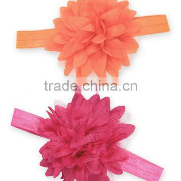 New Orange And Fuchsia Floral Baby Headband set Adorable Infant Bands Cute Girls Headbands HA90421-49