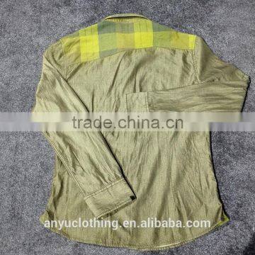 Green Men's Custom Two Tone Shiny Cotton Shirts photo-2
