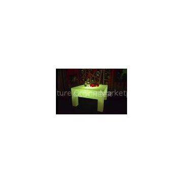 Mixed color Bright Pub Furniture Large Square illuminated dining table for Bar