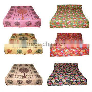 cotton applique tree of life bed cover/bedspreads/throw - india