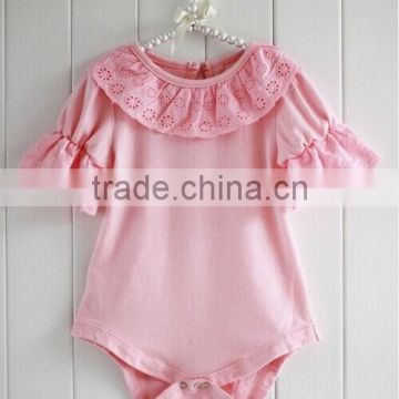 Newborn baby clothes baby bodysuit romper short sleeve lace colla bodysuit romper