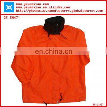 orange waterproof jacket with Oxford ,Fluorescent waterproof jacket with lightweight ,lightweight waterproof jacket