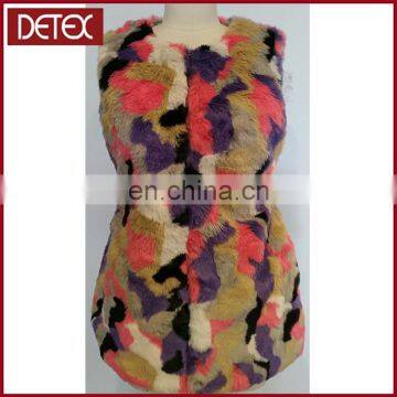 New Designs Clothes Colorful Women Fox Fur Vest