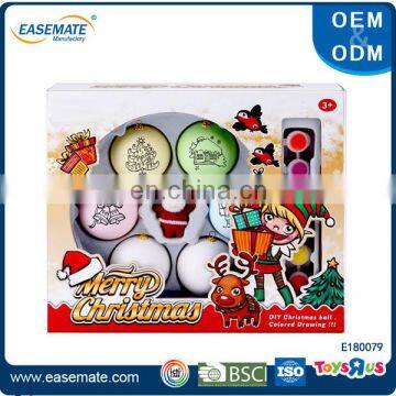 Shantou Christmas decoration diy colorful painting toys Christmas balls