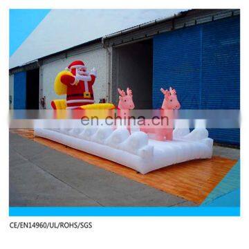 Christmas holiday inflatable santa claus and reindeer