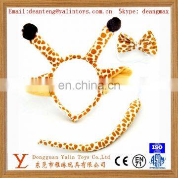 Plush giraffe ear and ossicones hair band