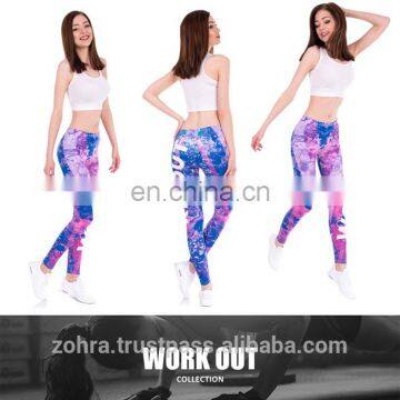 Work out marble stripes elastic cheap pants photo custom tights fitness denim mix workout sexy high quality woman leggings