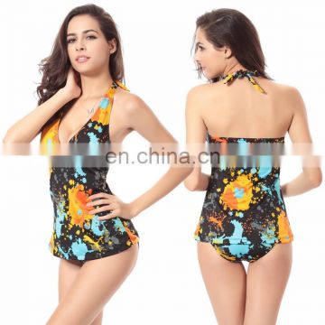 Bandeau Top Removable padding Traditional Sexy girls Tankini swimwear