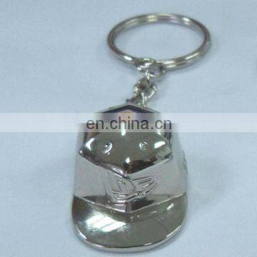 silver baseball cap keychain for boy men kid gift