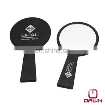 Black plastic hand mirror with logo CD-MP026