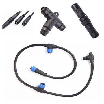 Moisture-proof and Dust-proof 2 Pin/3 Pin One to 3 Light Waterproof T Connector With Lock and Screw Plug Connector photo-3