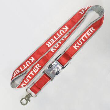 Top Quality Fashion Polyester Custom Logo Double Layer Satin Lanyard Polyester Lanyard With Sublimation Satin Lanyard photo-5