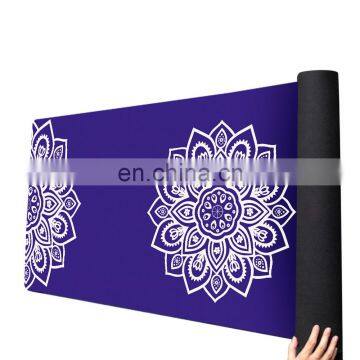 Eco friendly suede natural rubber customized printing yoga mat