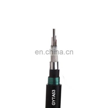 GYTA53 Loose Tube Double Armored Duct Underground Outdoor Fiber Optical Cable 6 8 12 24 48 Core Fiber Cable Price