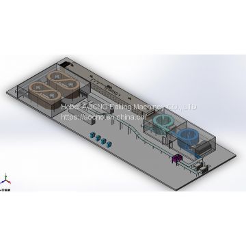 Automatic hamburger bread bun production line