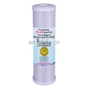 coconut shell activated functional carbon block water filter cartridge