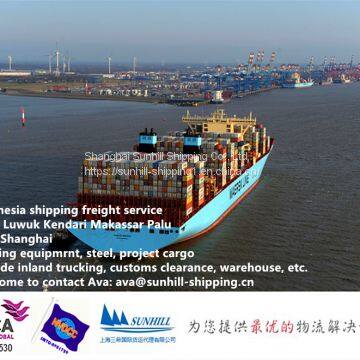 Shanghai to Luwuk freight rate Indonesia shipping logistics