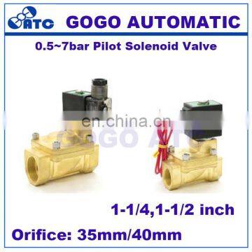 2 Way Pilot Diaphragm Brass Water Pneumatic Normally Closed Electric Solenoid Valve NBR 1-1/2" BSP 40mm PX-40 1-1/4" 35mm PX-35 photo-3