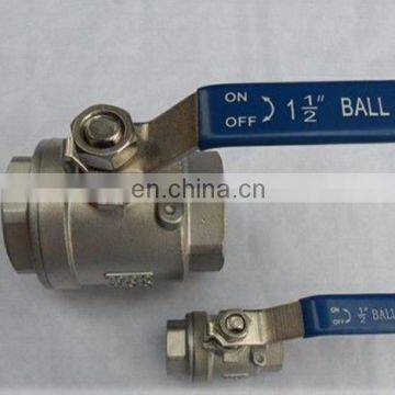 304/316 Stainless Steel 2 Pieces Female Threaded Ball Valve