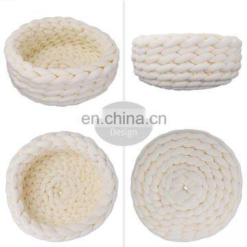 Luxury Crochet Super Chunky Pet Product Arm Knitting Cotton Tube For Soft Cat Bed