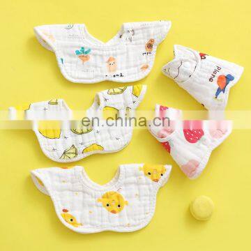 RTS 360 Rotate Soft Baby Bib Neck Baby Bibs Drool for Boys and Girls Cotton Bib