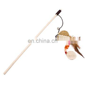 Wholesale Custom Manufacturers Cheapest OEM Classic Feather Mouse Teaser Stick Wand Cat Toy Interactive Collection Set photo-6