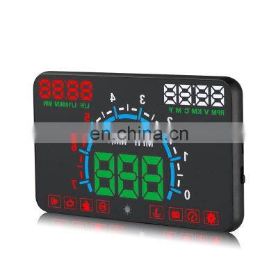 2020 5.5 Inch Smart LCD HUD Driving Head up Display for Universal Vehicle Apply to Cars With OBD2 Interface photo-3