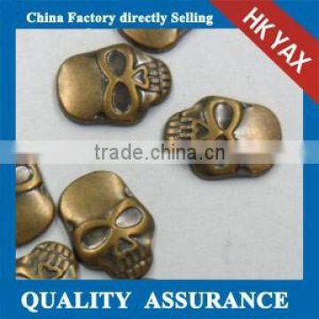 1207C Fashion hotfix skull studs;flat back metal skull studs;china wholesale metal skull studs