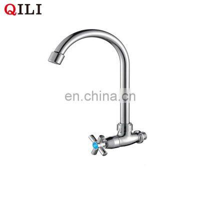 KF-4001 long neck industrial style satin kitchen taps