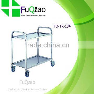 Factory Price Square Tube Stainless Steel Hotel Room Service Cart Service Trolley