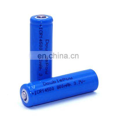 14500 3.7v 800mah Lithium Ion Rechargeable 14500 Battery