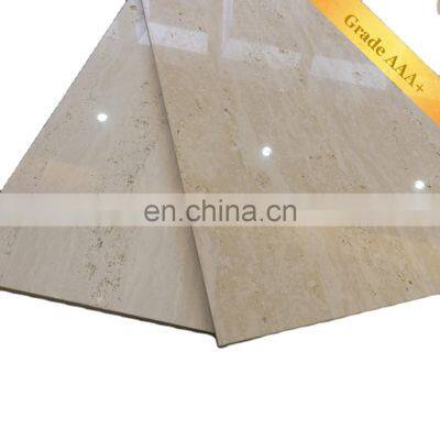 600x1200mm white and beige color travertine tile for decor