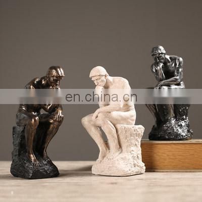 European thinker figure sculpture restaurant decoration