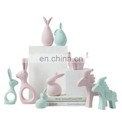 Nordic Insta-wind Ceramic Animal Sets a TV Cabinet Porch European-style Creative Home Decoration Wedding Gift