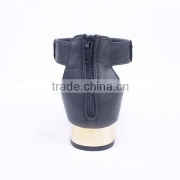 Fancy Design New Model Woman Low Heel Ankle Sandals 2016 With Back Zipper photo-5
