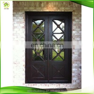 thermal break custom wrought iron metal front security doors