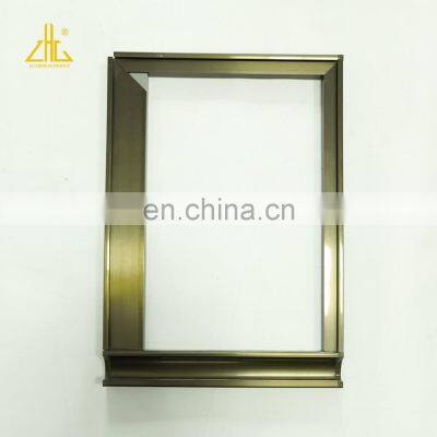 ZHONGLIAN Champagne Brushed Libya Kitchen Cabinet Aluminium Profile photo-5