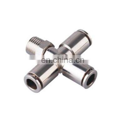 SNS JPXC series wholesale metal pneumatic male threaded brass meta cross fitting