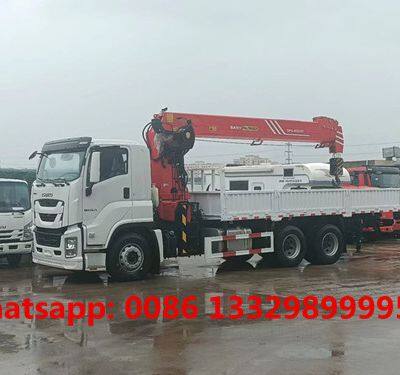 Good quality and best price ISUZU 6*4 GIGA cargo truck with crane for sale