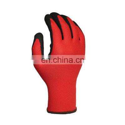 EN388 4121 13G Nylon Liner Nitrile Work Gloves With Sandy Coating photo-2