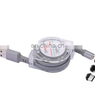 Hot Sale New Retractable 3 In 1 USB Magnetic Charging Cable For Mobile Phone Cable Ios/Type-C/Android photo-3