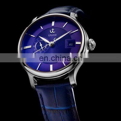 Utime Classic Automatic Mens Luxury Watch Men Wrist  Sub Dial Calendar Date Display  Leather Band U0039G Jam Tangan Pria