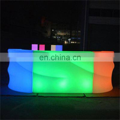 portable bar counter party event counter led Illuminated Led Plastic Portable Led High Bar Counter Furniture Mobile Bar