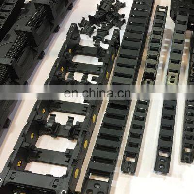 Plastic flexible cable carrier chain for cnc 25x50 cable carrier drag chain 15x50 cable carrier drag chain